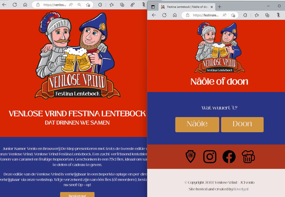 Festina Lentebock and Venlose Vrind websites